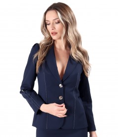 Elastic cotton office jacket