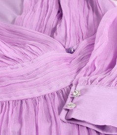 Elegant dress made of natural silk veil