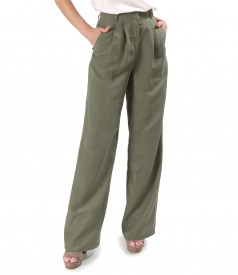 Pants made of tencel and linen