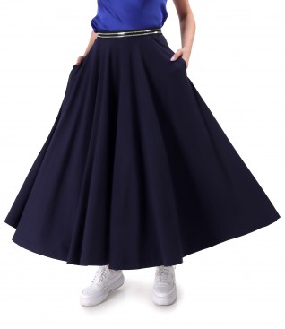 Long skirt made of elastic viscose jersey
