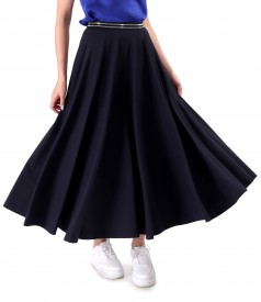 Long skirt made of elastic viscose jersey