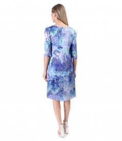 Digitally printed natural silk dress