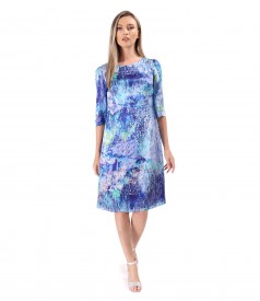Digitally printed natural silk dress