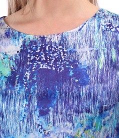 Digitally printed natural silk dress