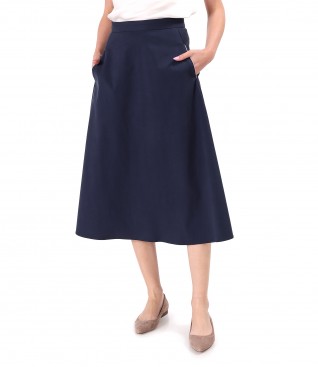 Skirt made of fabric with Tencel and cotton