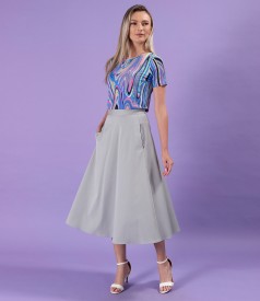 Skirt made of fabric with Tencel and cotton