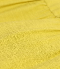 Midi viscose dress with ruffles