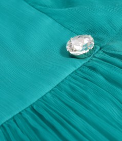 Long dress made of natural silk veil