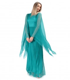 Long dress made of natural silk veil