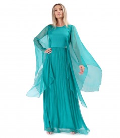 Long dress made of natural silk veil
