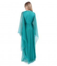 Long dress made of natural silk veil
