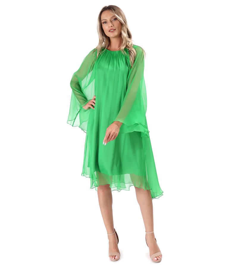 Dress made of natural silk veil