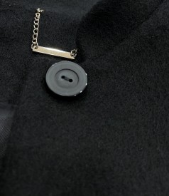 Elegant jacket made of fabric with wool