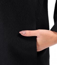 Elegant jacket made of fabric with wool