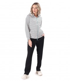 Casual pants made of scuba fabric with viscose