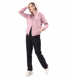 Casual pants made of scuba fabric with viscose
