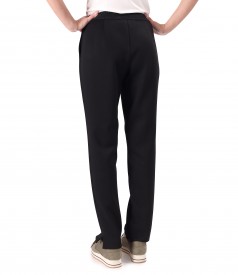 Casual pants made of scuba fabric with viscose