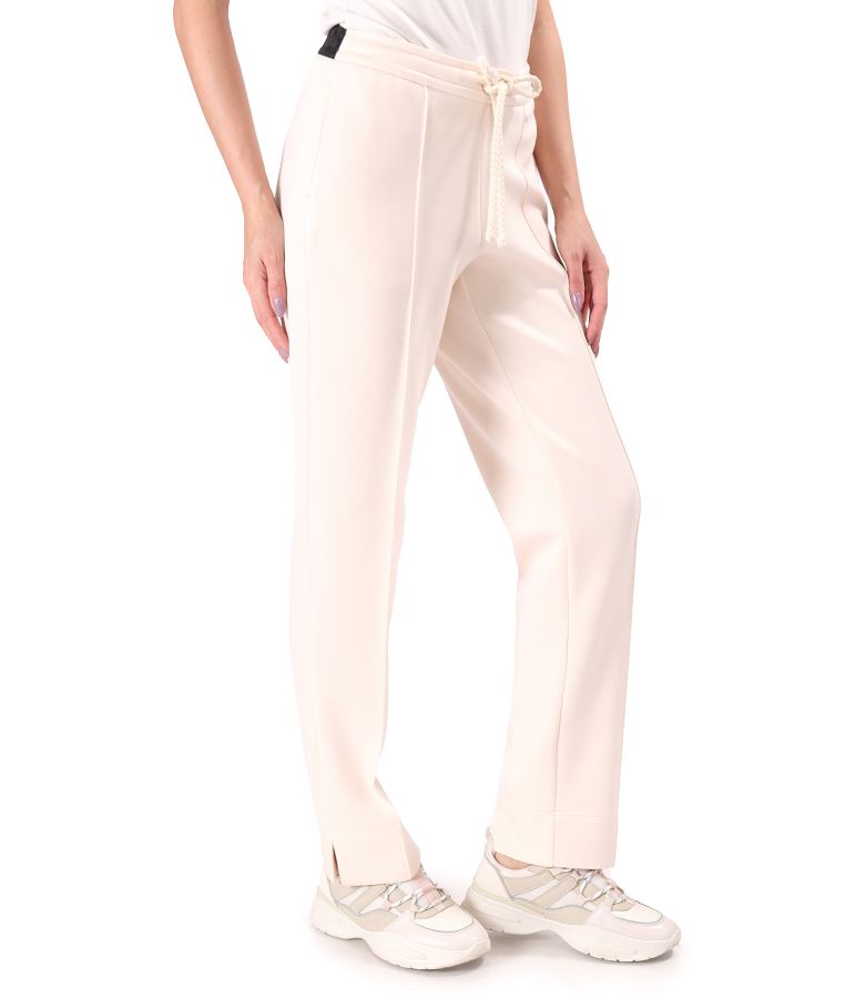 Casual pants made of scuba fabric with viscose