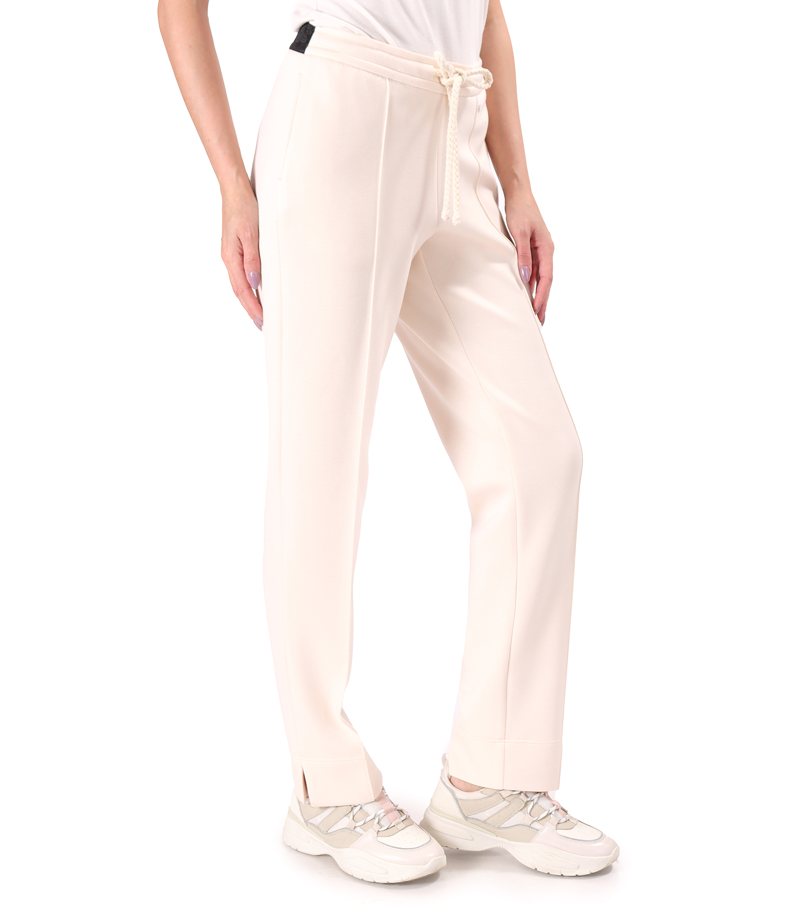 Casual pants made of scuba fabric with viscose