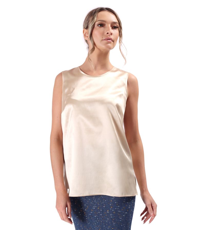 Elegant silk blouse with cotton