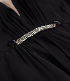 Long evening dress made of veil