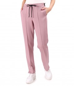 Casual pants made of scuba fabric with viscose