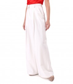 Wide-leg linen pants
