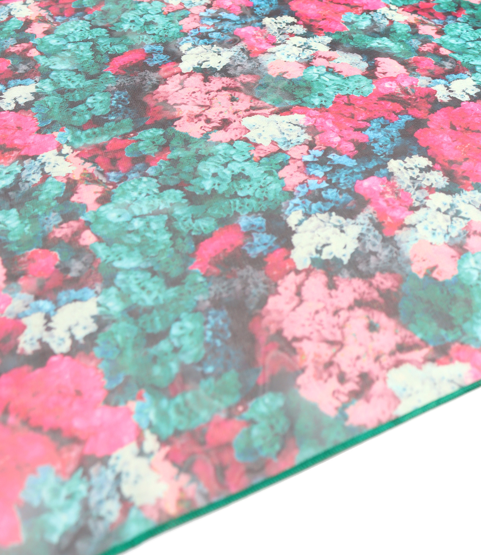 Soft veil scarf digital printed with floral motifs