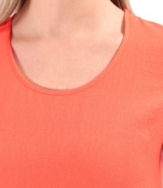 Midi viscose dress with ruffles