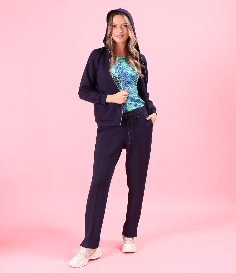 Blouse made of elastic jersey with digital print