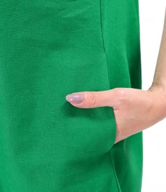 Flared dress made of linen