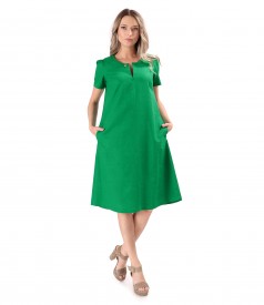 Flared dress made of linen