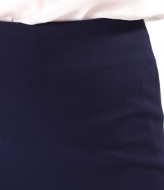 Office skirt made of elastic fabric with viscose