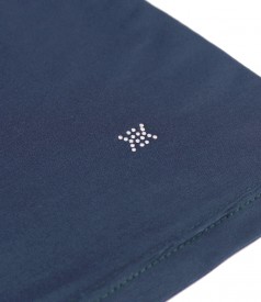 Elastic jersey t-shirt with folds