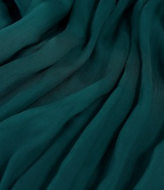 Long evening dress made of natural silk voile