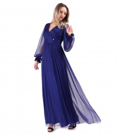 Long dress made of natural silk veil