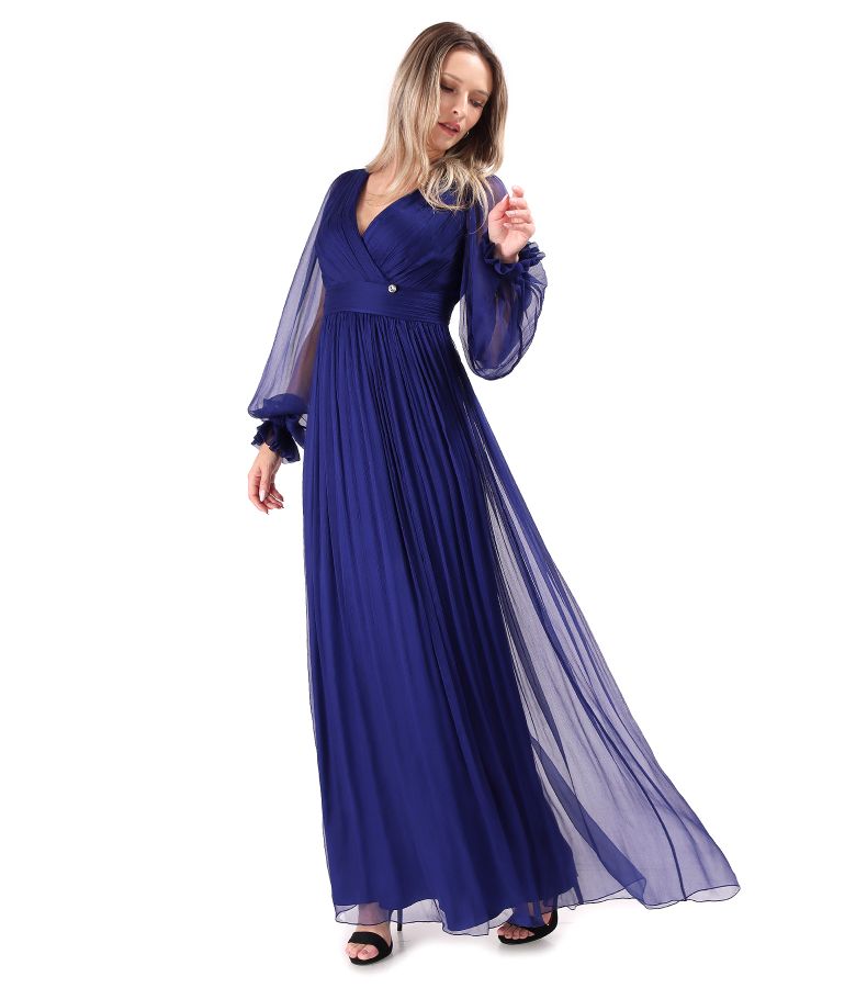 Long dress made of natural silk veil