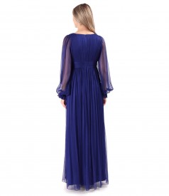 Long dress made of natural silk veil