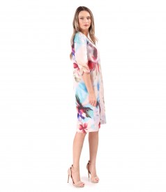 Elegant printed veil dress