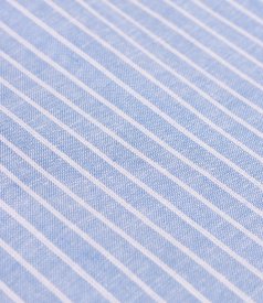 Shirt dress made of linen with cotton printed with stripes