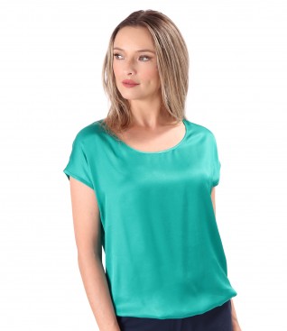 Elegant satined viscose blouse
