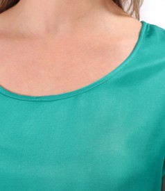 Elegant satined viscose blouse