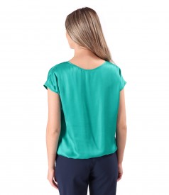 Elegant satined viscose blouse