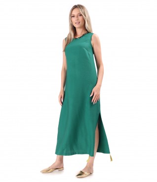 Long elegant dress made of viscose fabric