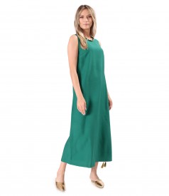 Long elegant dress made of viscose fabric