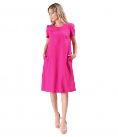 Flared dress made of linen