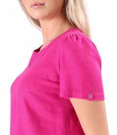 Flared dress made of linen