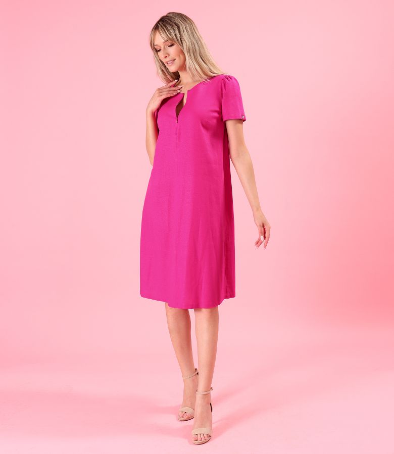 Flared dress made of linen
