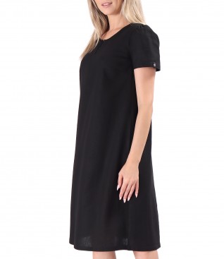 Flared dress made of linen