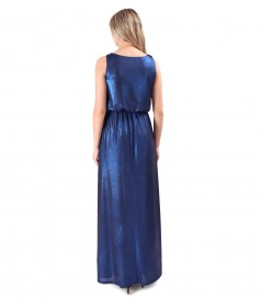 Elegant long dress made of elastic jersey with a shiny effect